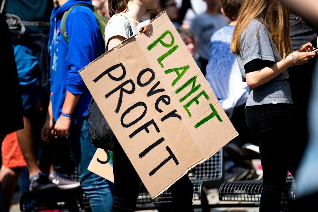 citizens protesting climate policy